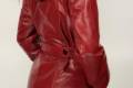 BÖRBI női piros bőrkabát