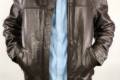 London Brando LEWIS férfi barna bőrdzseki